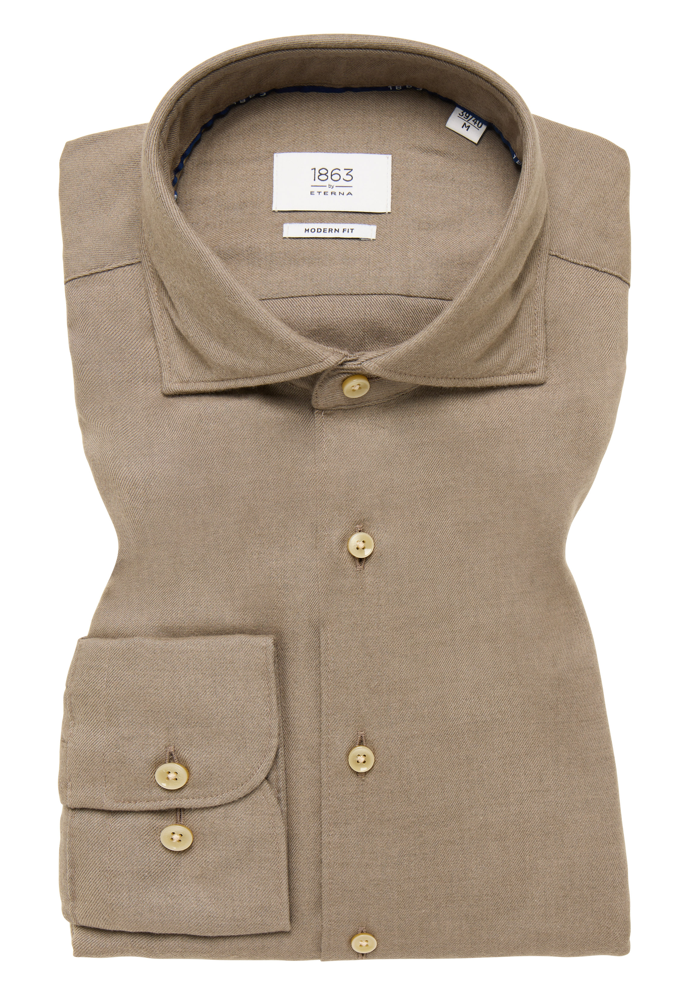 

Мужская рубашка ETERNA, бежевая, Бежевый