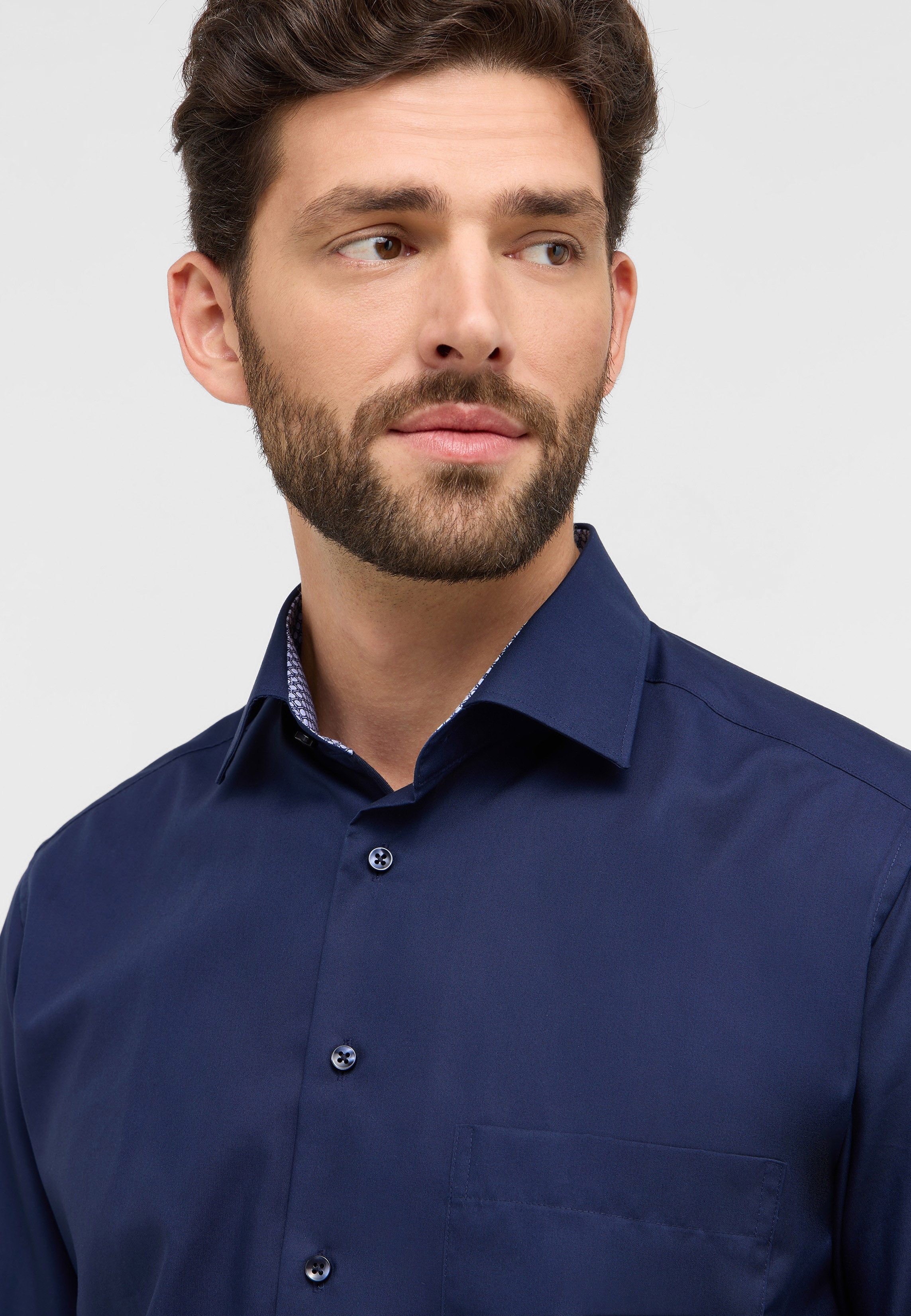 

Мужская рубашка ETERNA, синяя, Синий