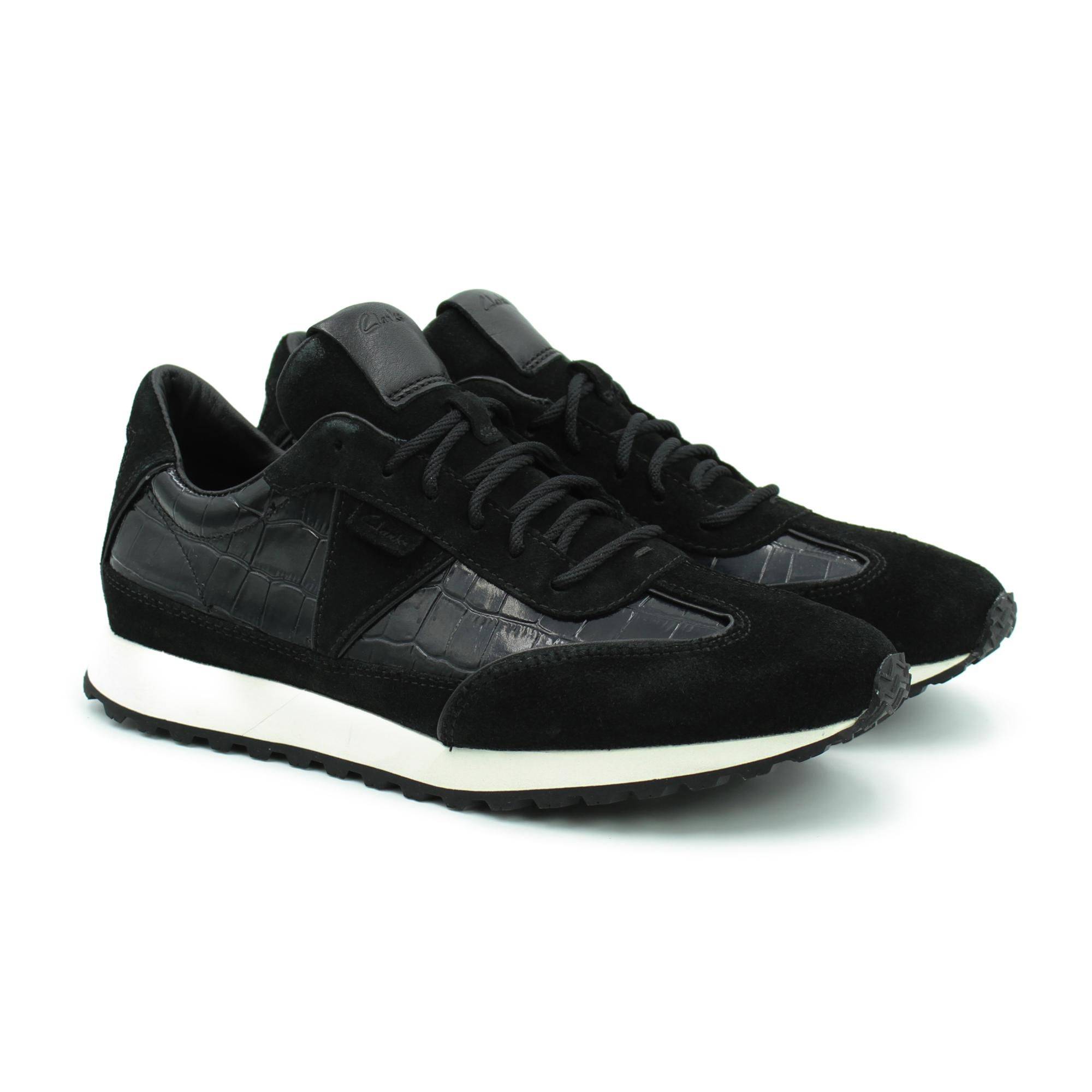 Женские кроссовки Clarks(Retro Run 26152207), черные черного цвета