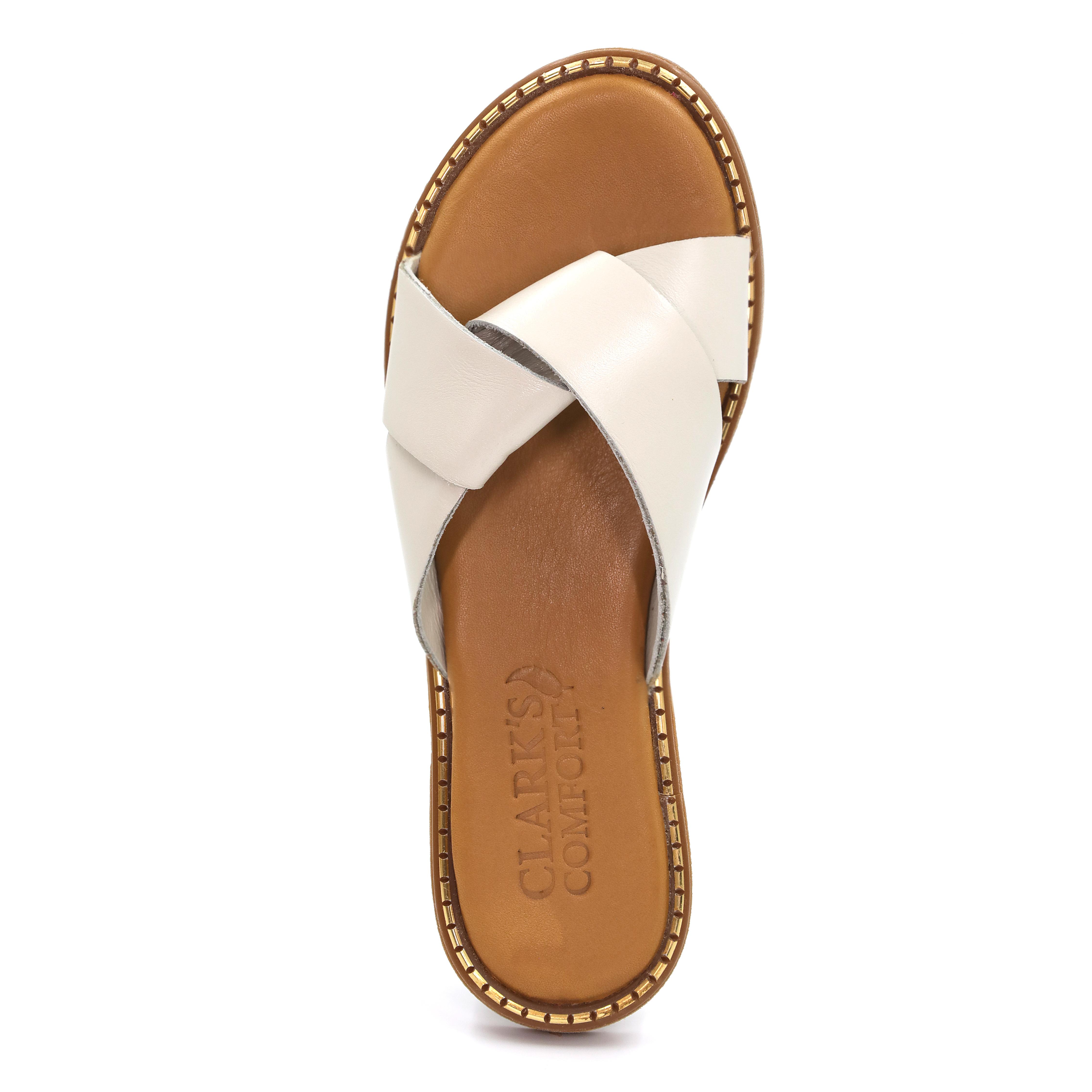 

Женские сланцы Clarks, бежевые, Бежевый