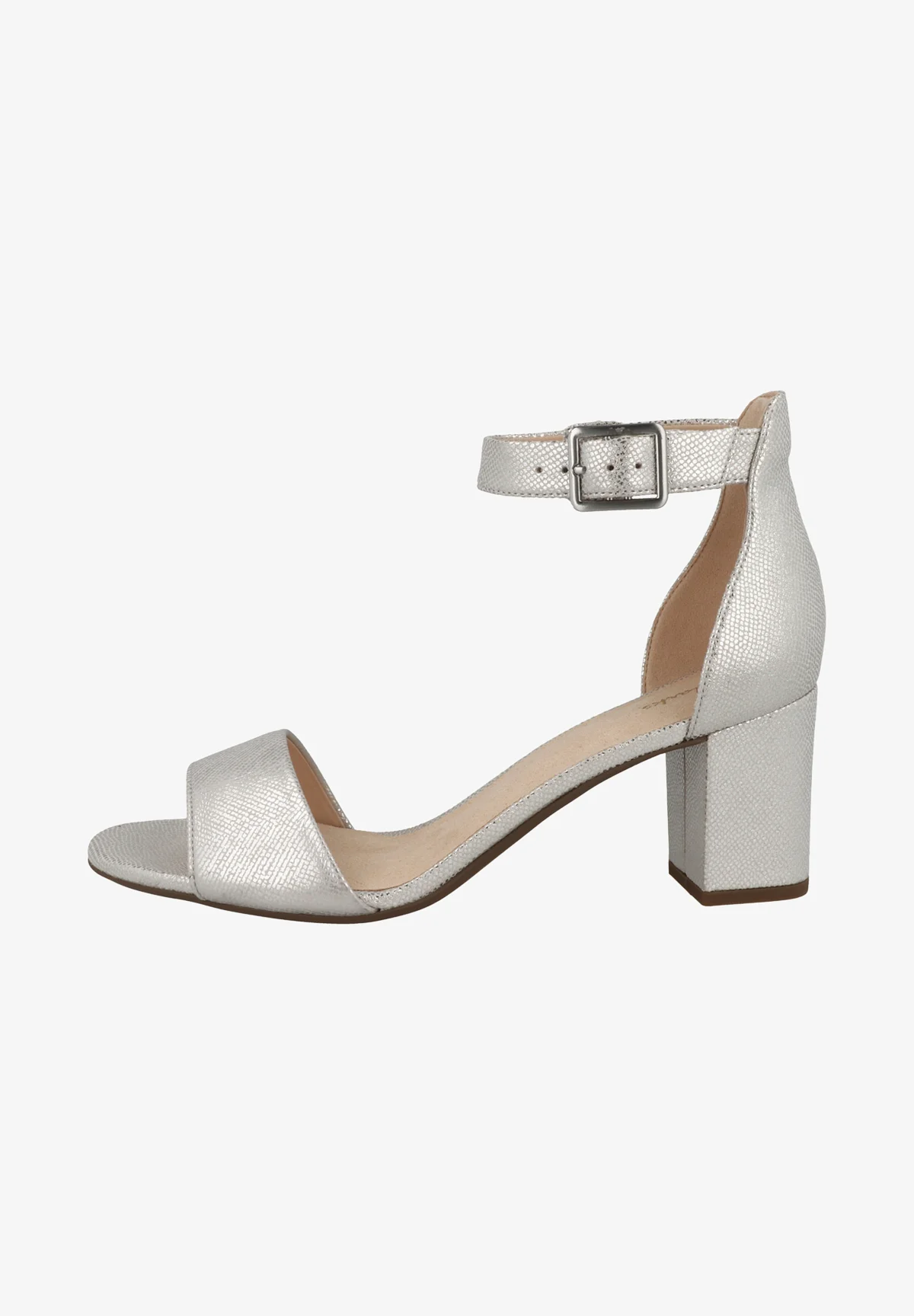 

Женские туфли с открытым мыском/закрытой пяткой Clarks, серебряные, Серебряный