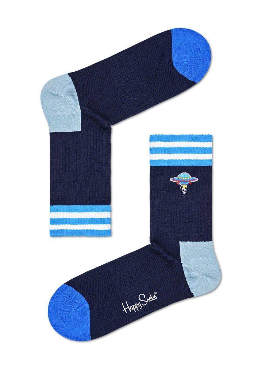 

Носки Happy socks Athletic Embroidery UFO 3/4 Crew sock ATRFX14 6500