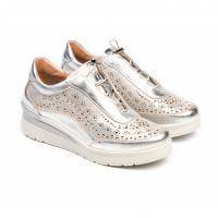Женские кроссовки Stonefly(CREAM 15 LAMINATED LTH 210813), серебряные, арт: 210813