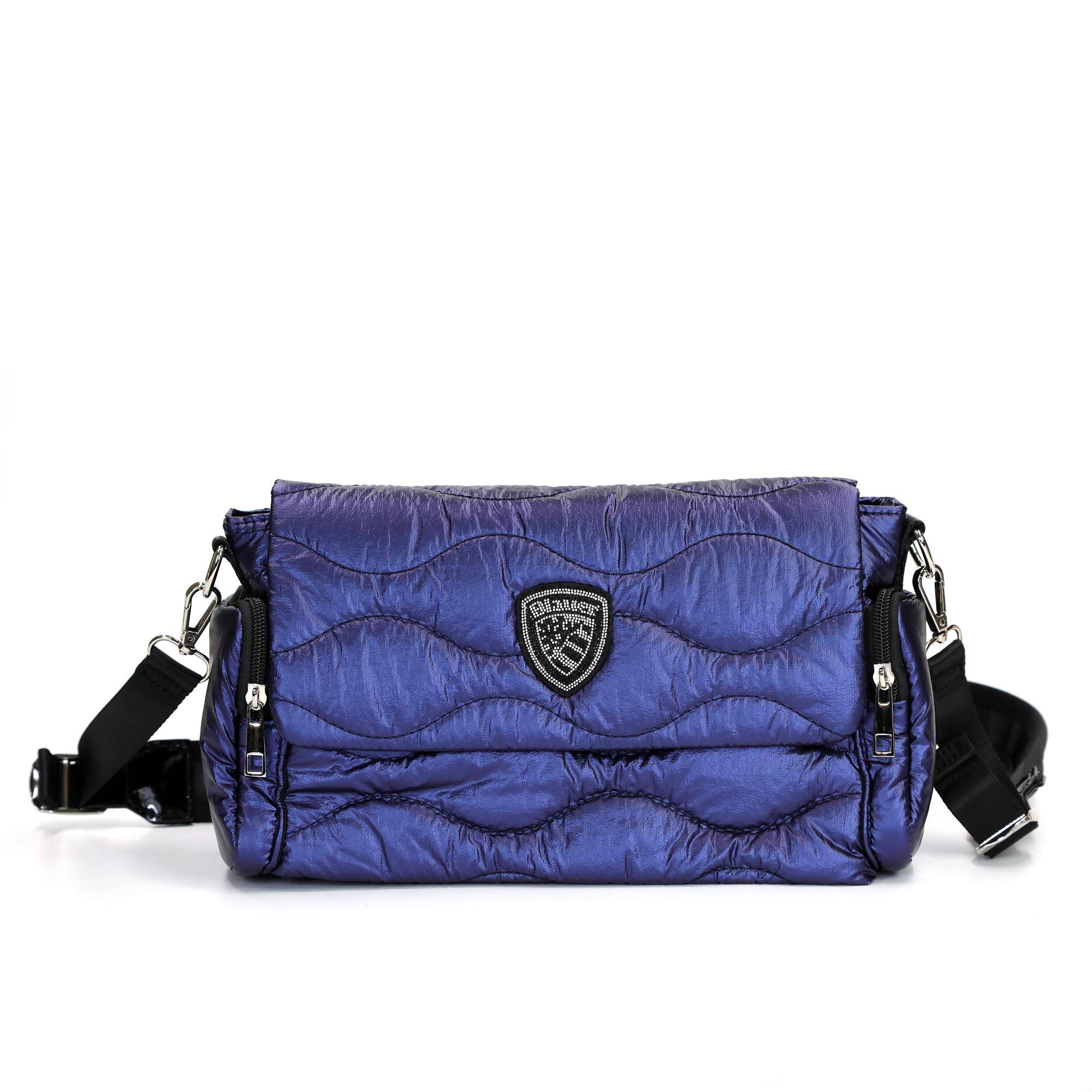 Женская сумка-бочонок Blauer, синяя, цвет синий, размер ONE SIZE - фото 1
