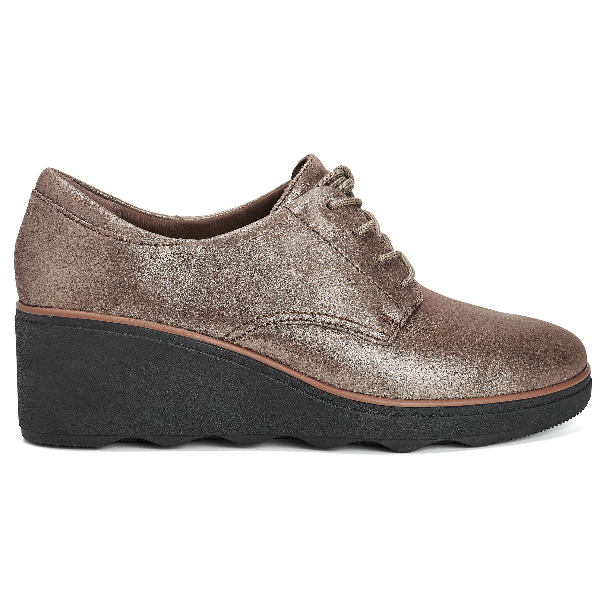 

Женские дерби Clarks(Mazy Hyannis 26153552), серые, Серебряный
