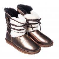 Женские полусапоги из овчины (угги) EMU Australia(Sorby W11789), коричневые, арт: W11789