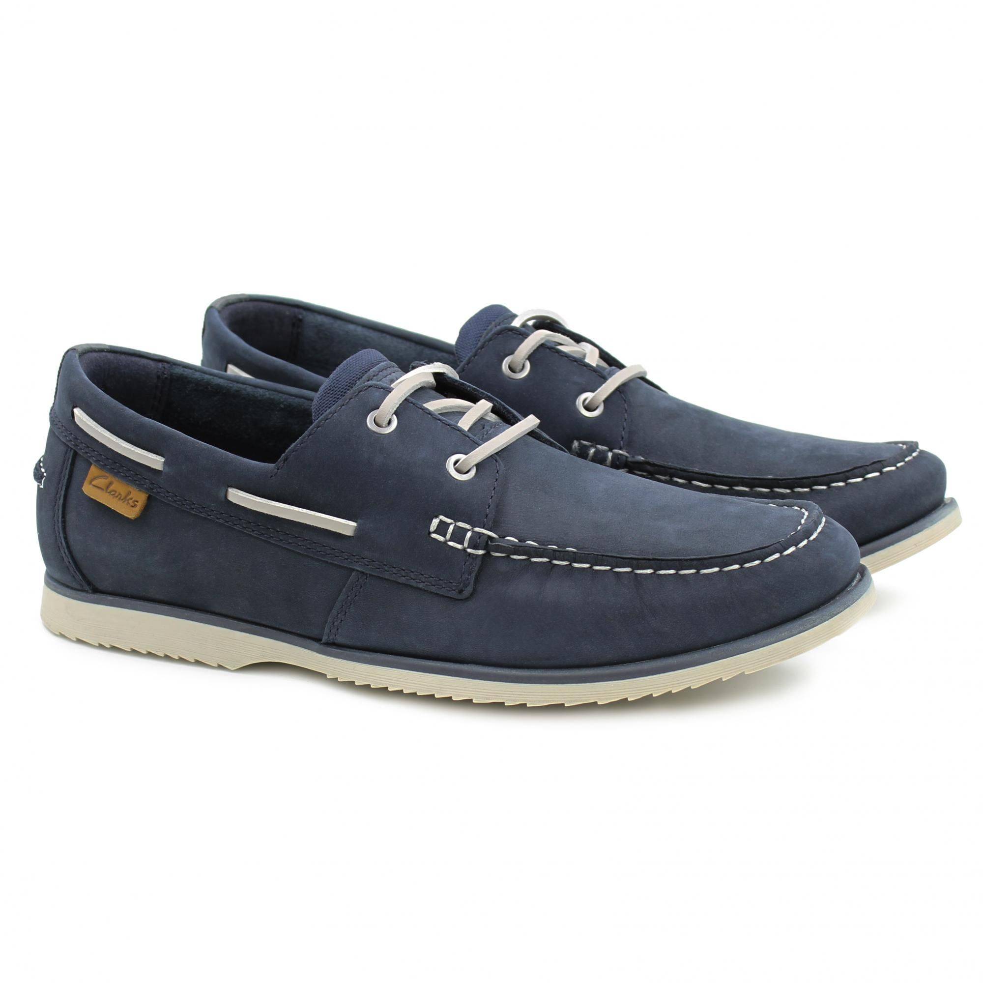 

Мужские топсайдеры Clarks (Noonan Lace 26160223), синие, Синий