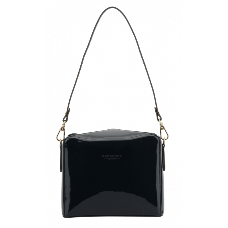 Кросс-боди Maison Pourchet Cassetta  Vernis 86001, цвет черный, размер ONE SIZE - фото 1
