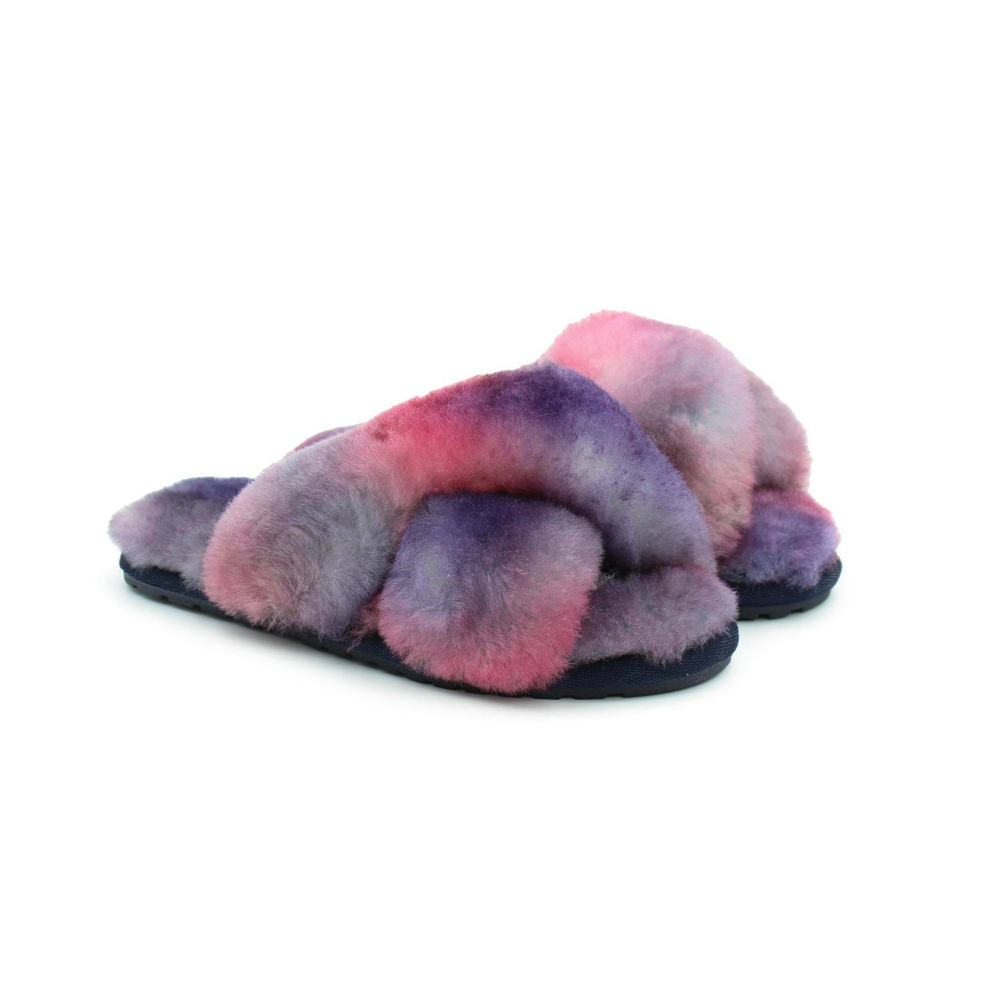 Детские тапочки EMU Australia (Mayberry Tie Dye Teens T12630), фиолетовые, цвет фиолетовый, размер 31 - фото 1