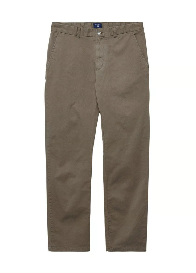 Мужские брюки чинос Gant, коричнвевые, цвет коричневый, размер 32 - фото 1