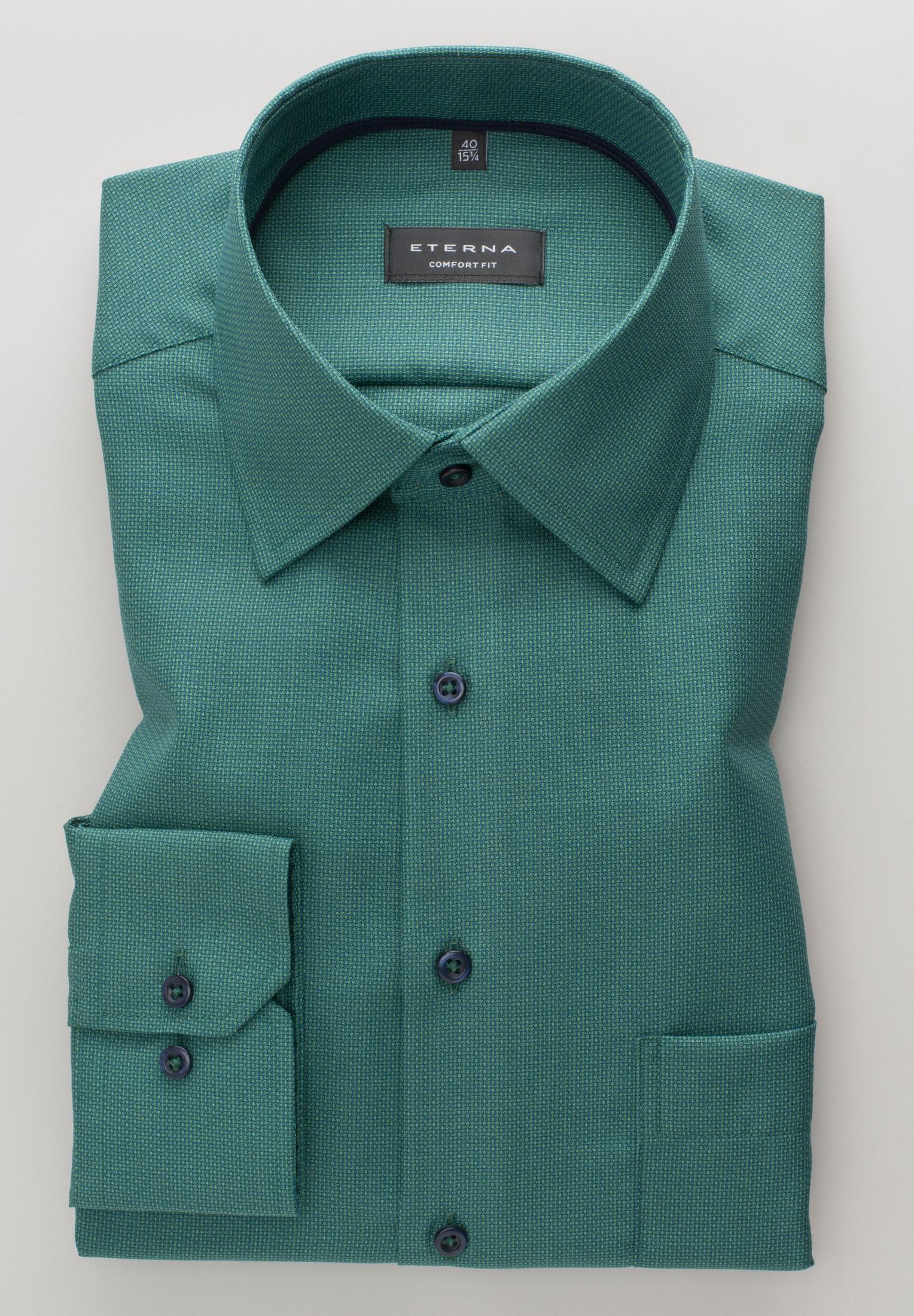 Мужская рубашка ETERNA, зеленая, цвет зеленый, размер 46 - фото 5