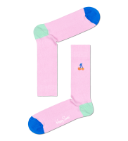 Ribbed Embroidery Cherry Sock RECHE01 - Ribbed Embroidery Cherry Sock RECHE01