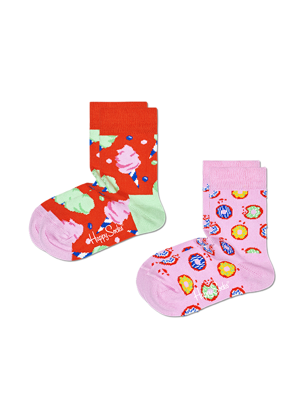 Носки Happy socks 2-Pack Kids Cotton Candy Sock KCOC02, размер 18