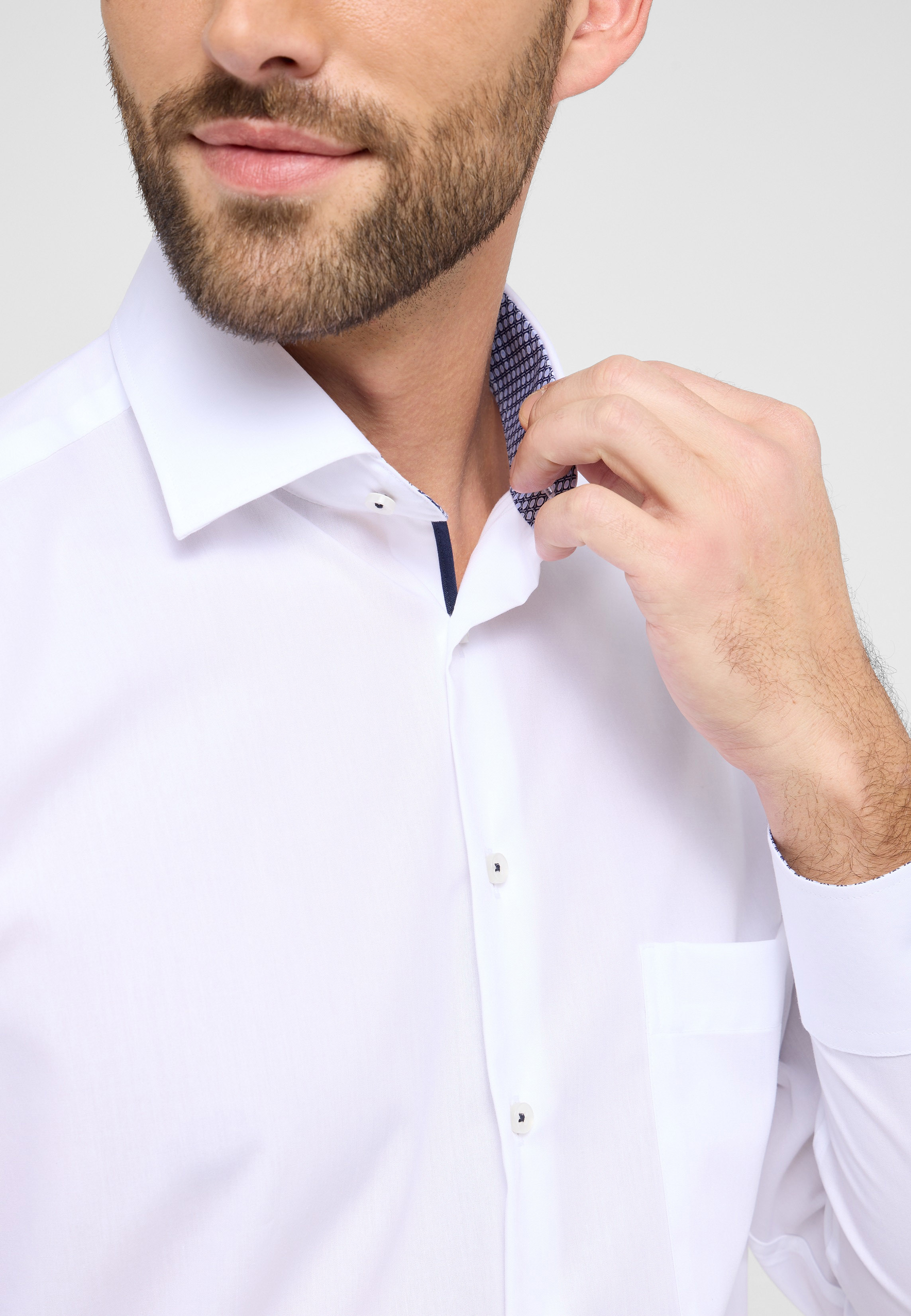 

Мужская рубашка ETERNA, белая, Белый