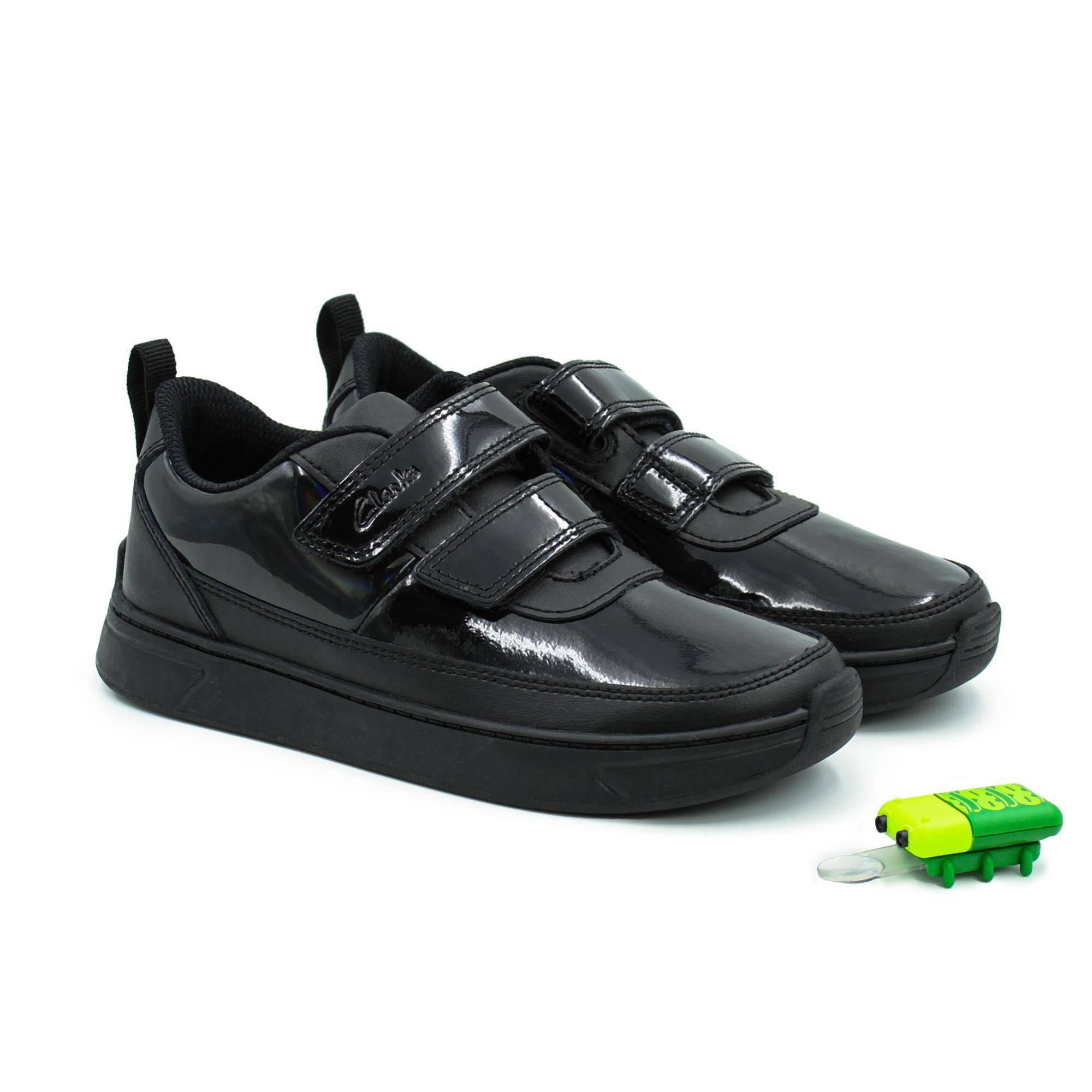 Детские кроссовки Clarks (Vibrant Glow K 26162161), черные, цвет черный, размер 32 - фото 1