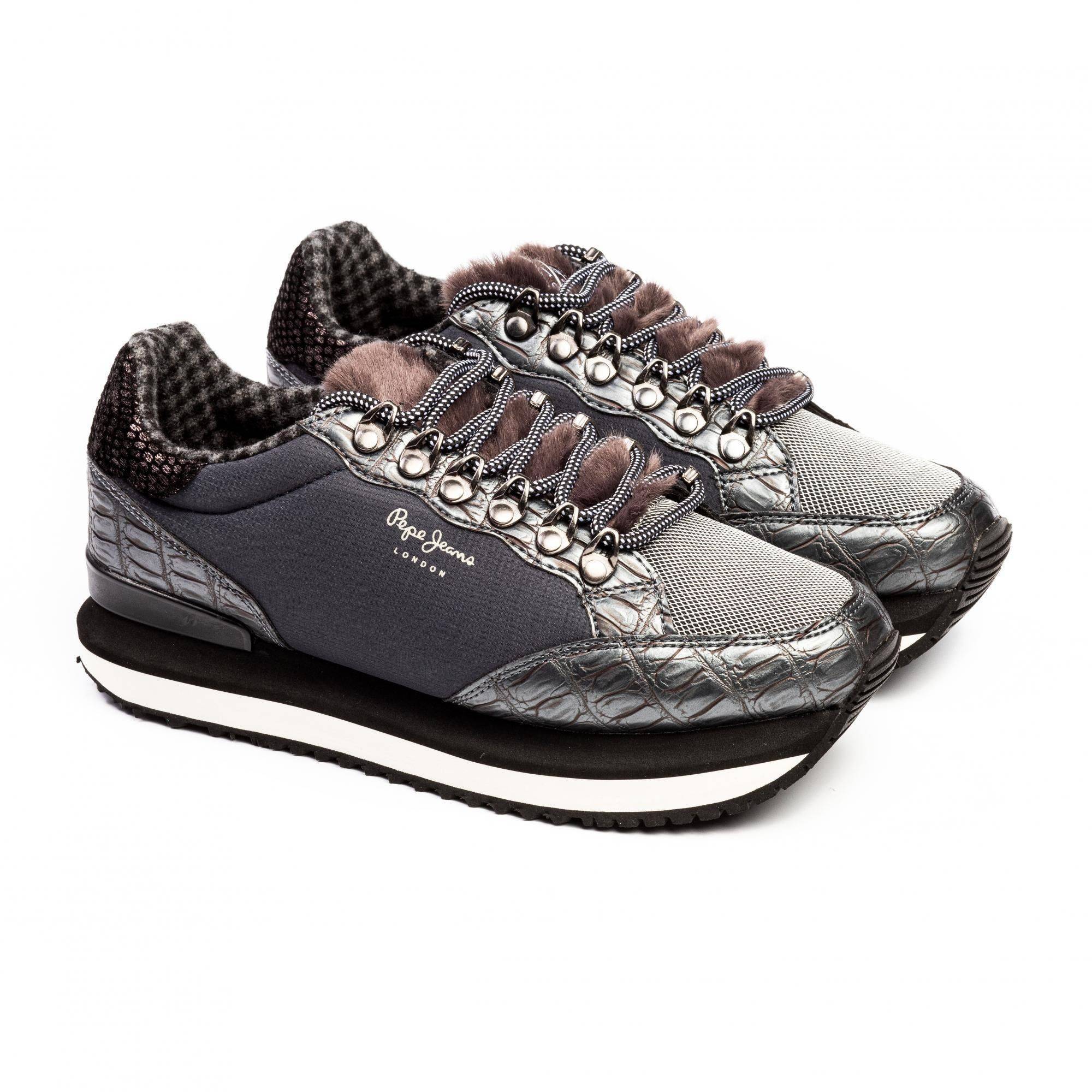 

Женские кроссовки Pepe Jeans London(ZION FUR PLS30905), серые, Серый