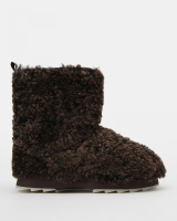 женские полусапоги из овчины (угги) EMU Australia Sheepskin Fashion Sharky Lo Teddy W13200, цвет Коричневый