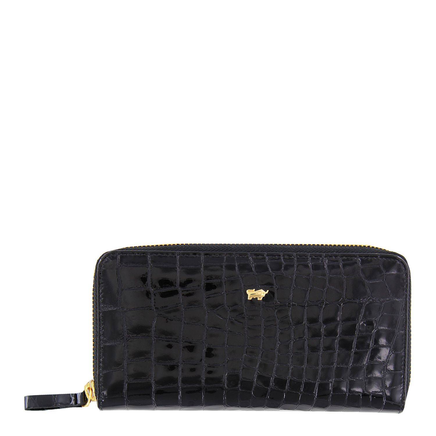 Кошелек Braun Buffel GLANZKROKO Ladies Zip-Around Wallet 10CS 40434, цвет черный, размер ONE SIZE - фото 1