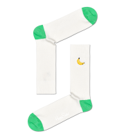 Ribbed Embroidery Banana Sock REBAN01 - Ribbed Embroidery Banana Sock REBAN01
