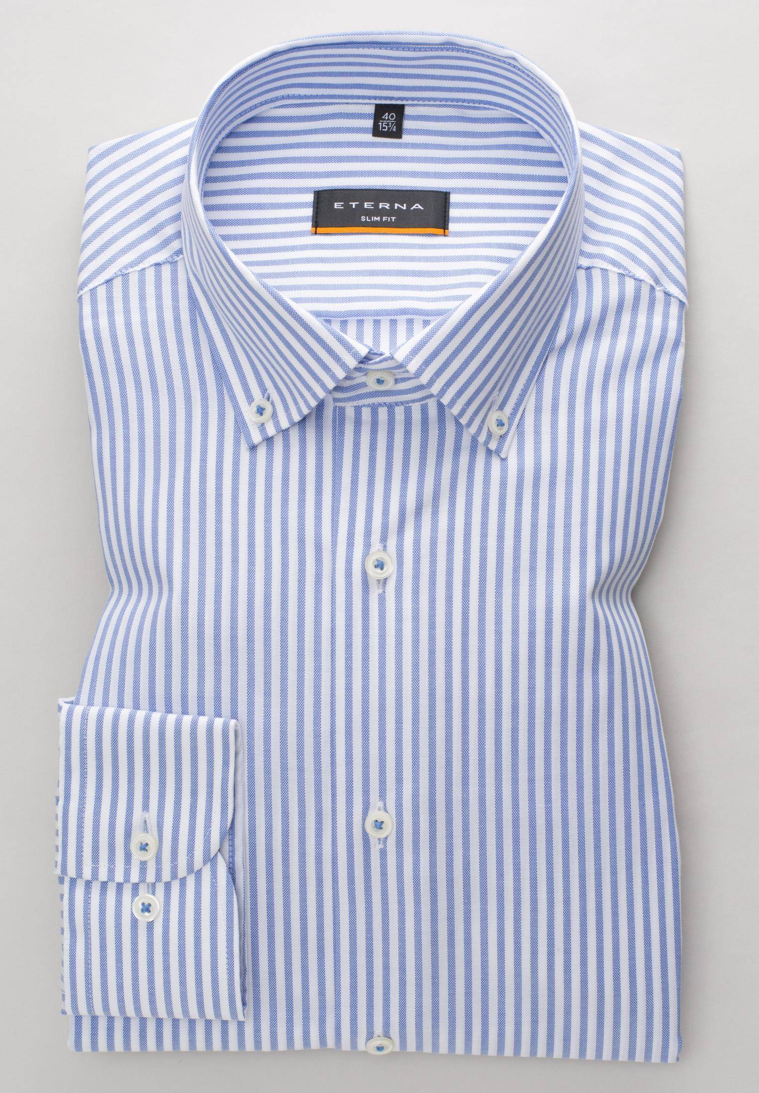 Мужская рубашка ETERNA, синяя, цвет синий, размер 42 - фото 3