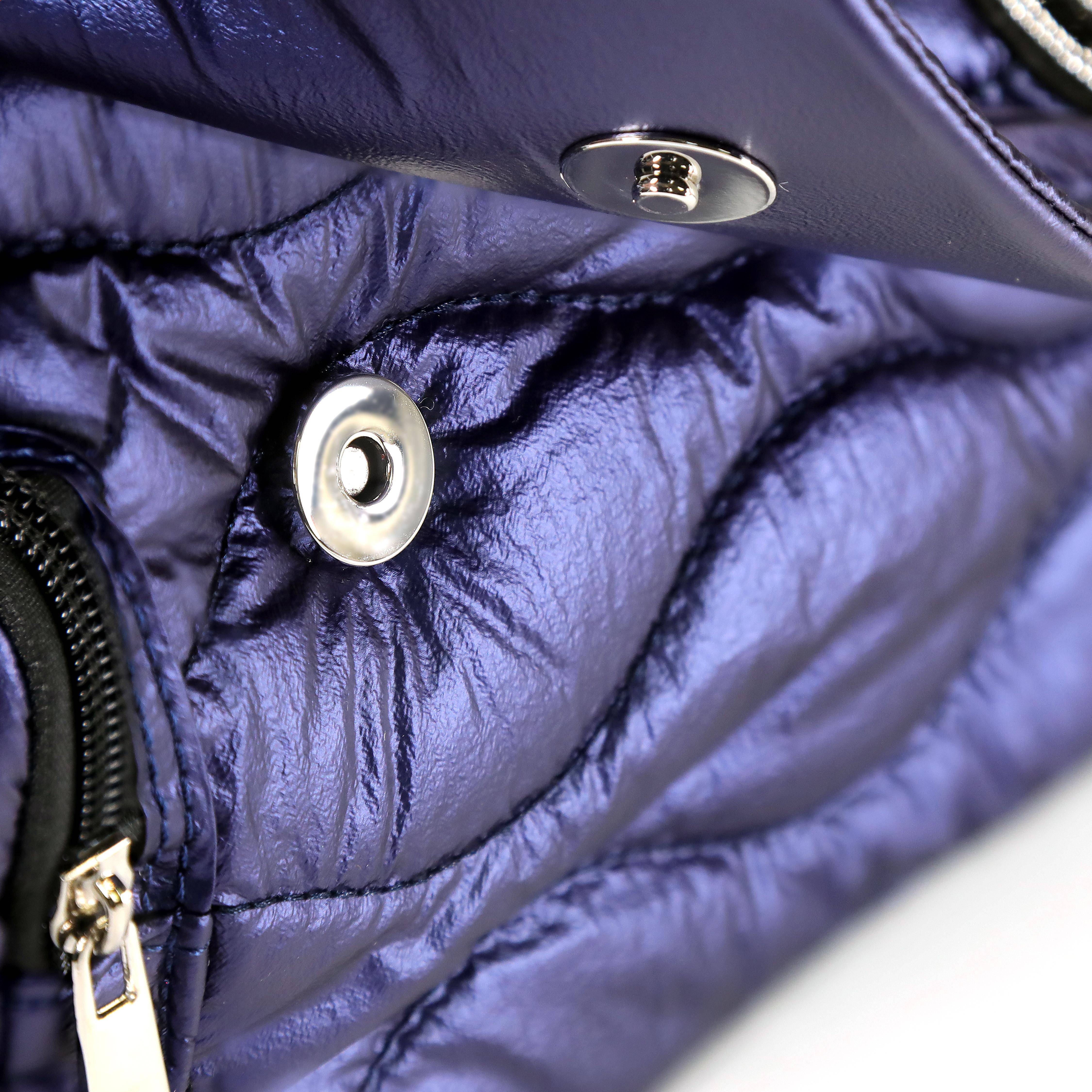 Женская сумка-бочонок Blauer, синяя, цвет синий, размер ONE SIZE - фото 5