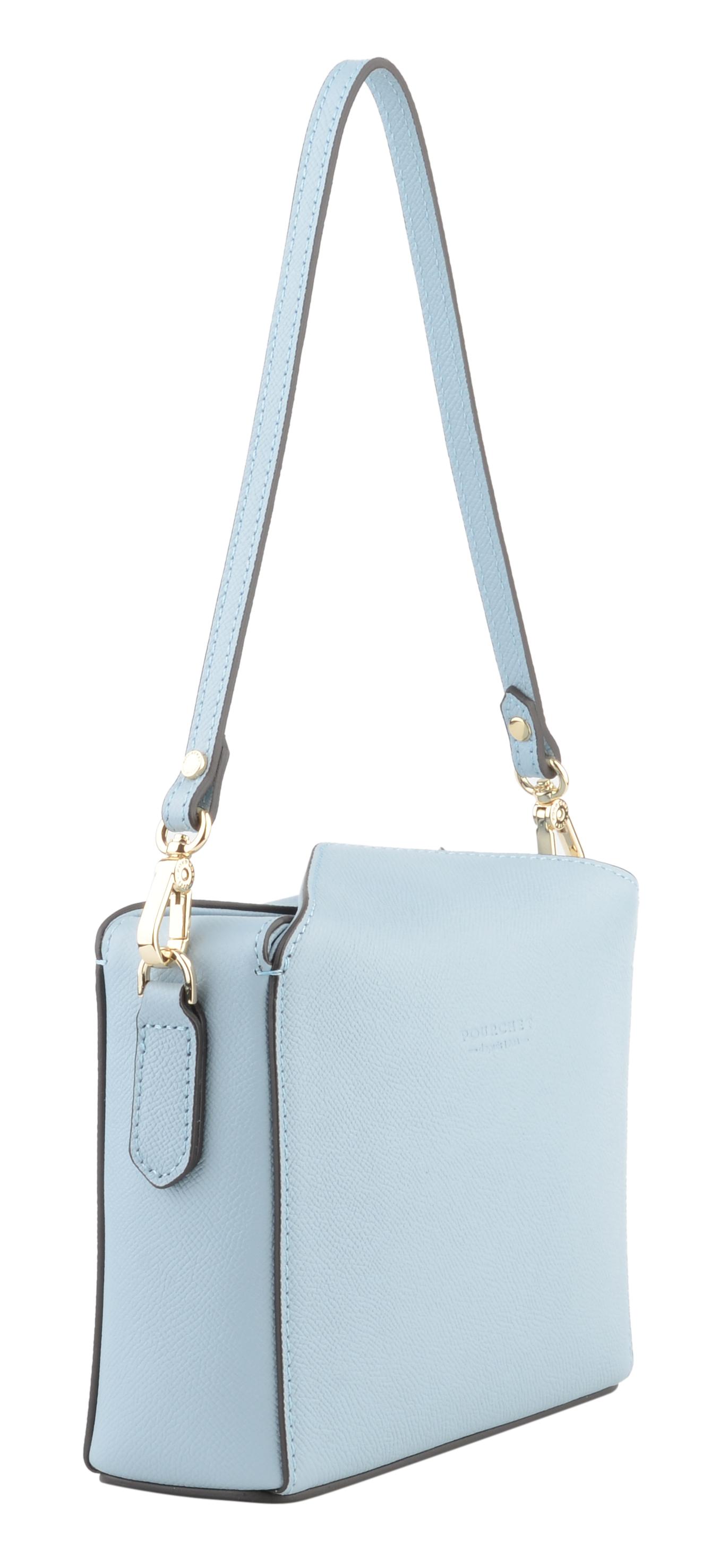 Женская сумка Maison Pourchet, голубая, цвет голубой, размер ONE SIZE - фото 2