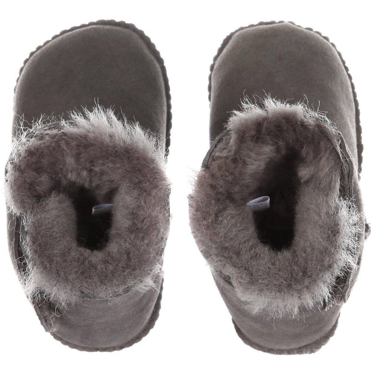 Детские ботинки из овчины (угги) EMU Australia(Baby Bootie B10310), серые, цвет серый, размер 19 - фото 6