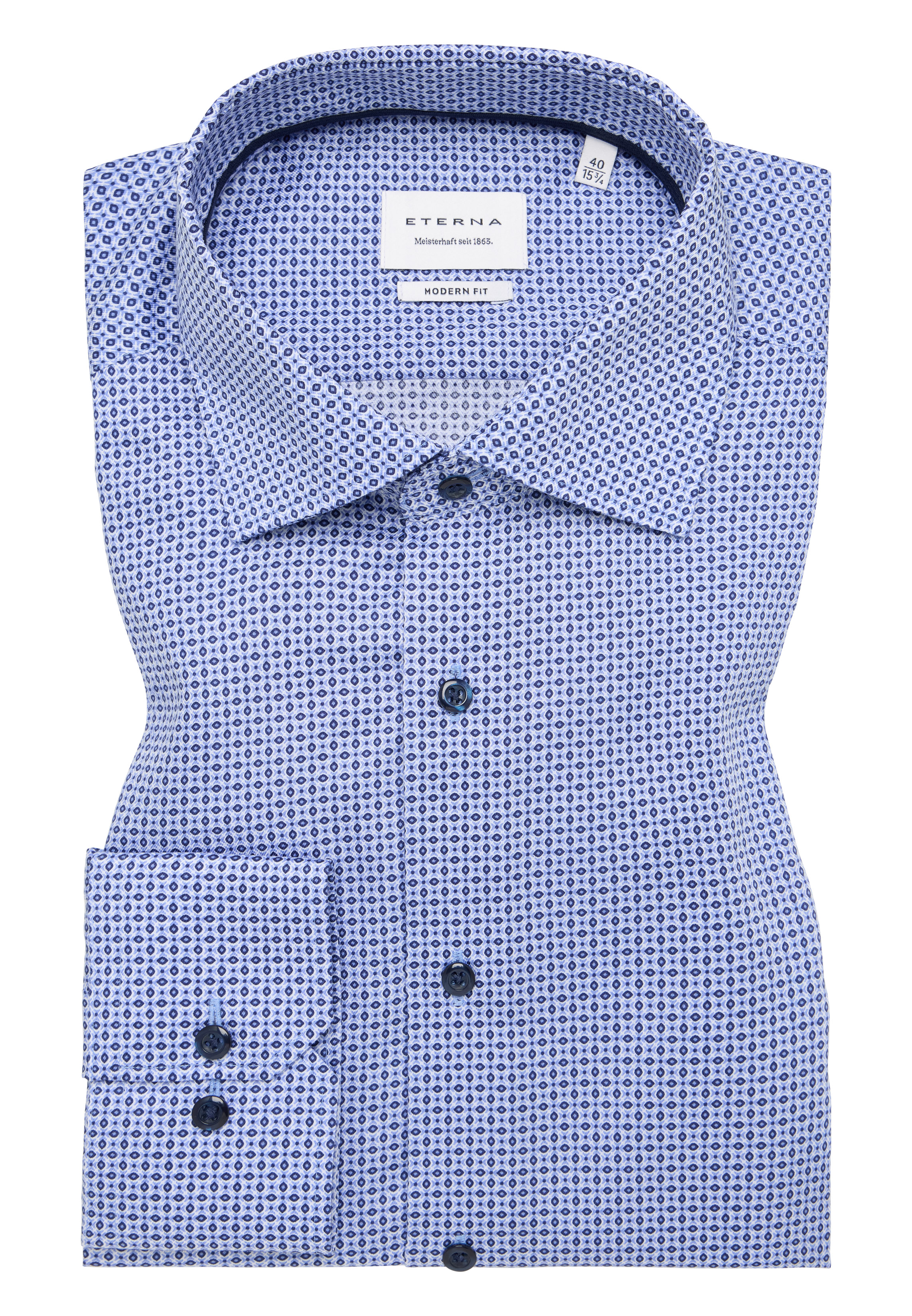 

Мужская рубашка ETERNA, голубая, Голубой