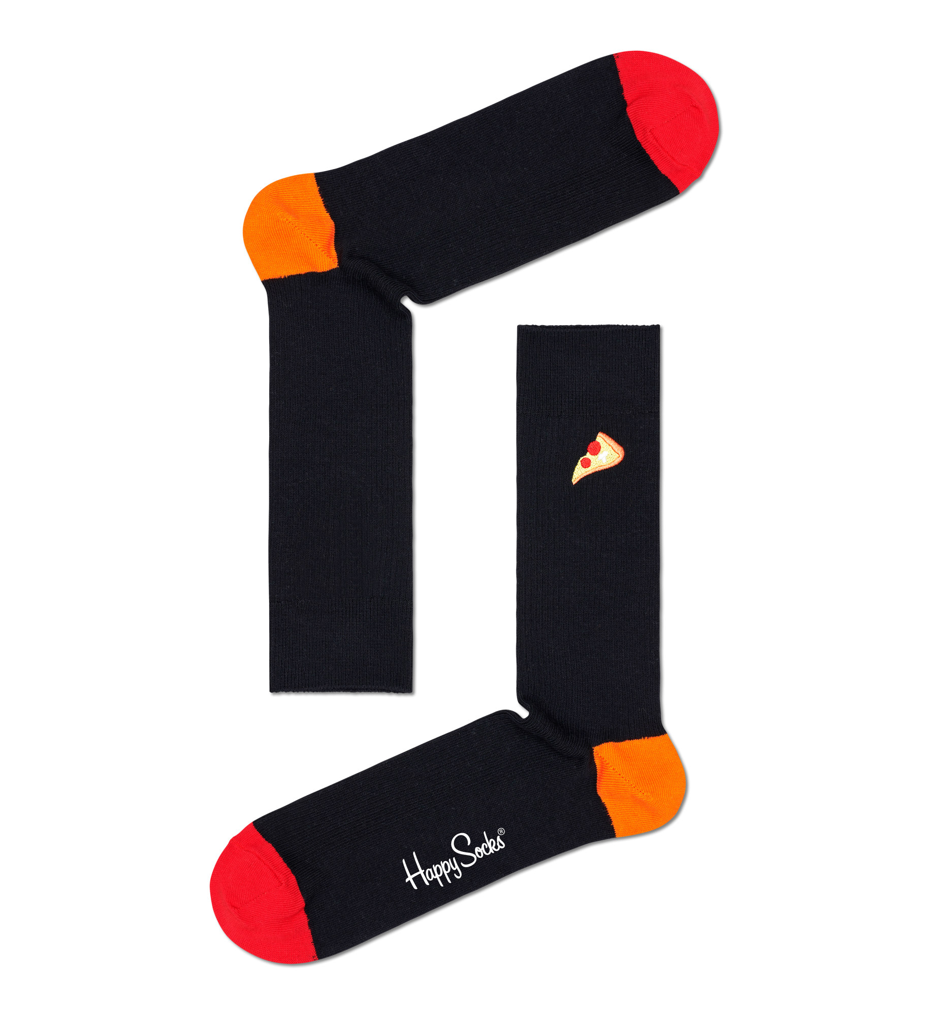 Носки Happy socks Ribbed Embroidery Pizza Sock REPIZ01