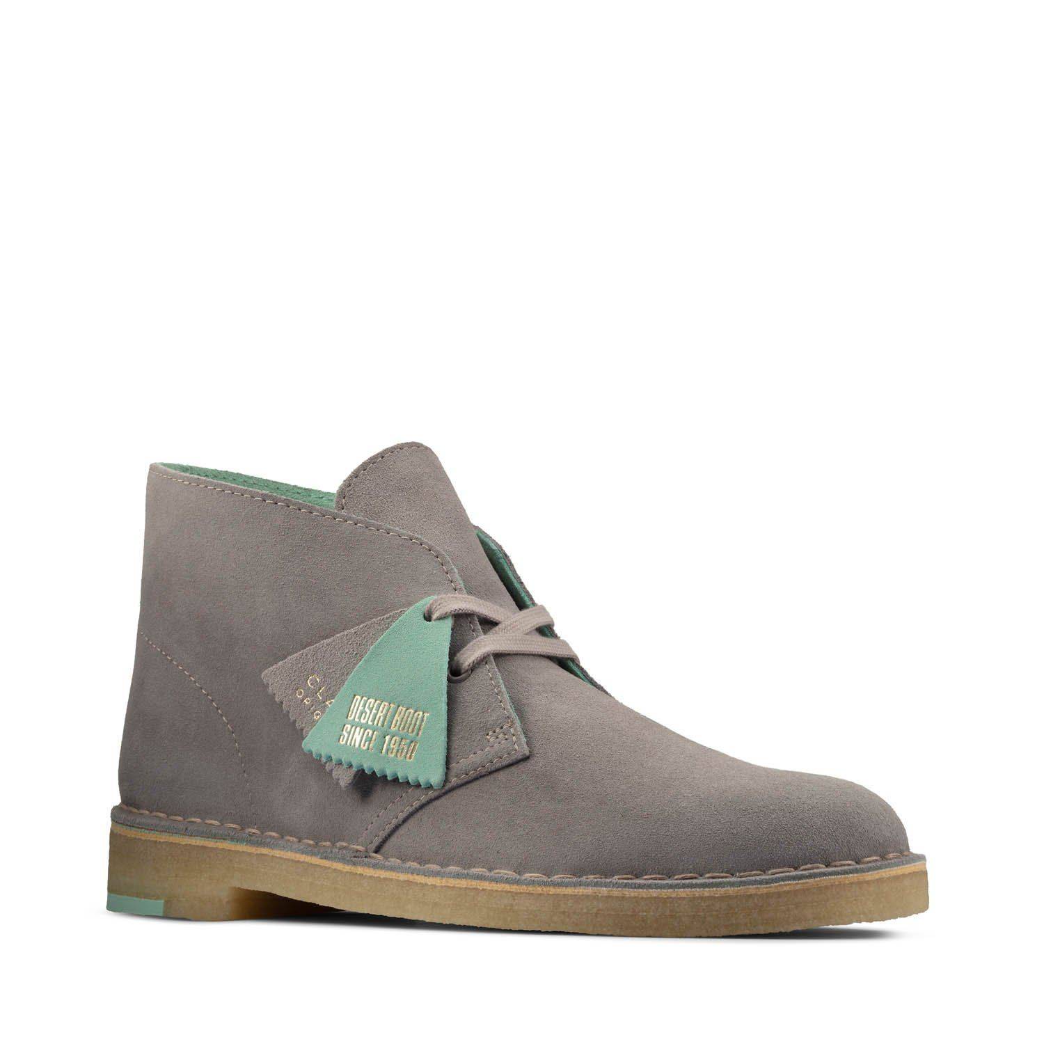 Clarks grey boots discount