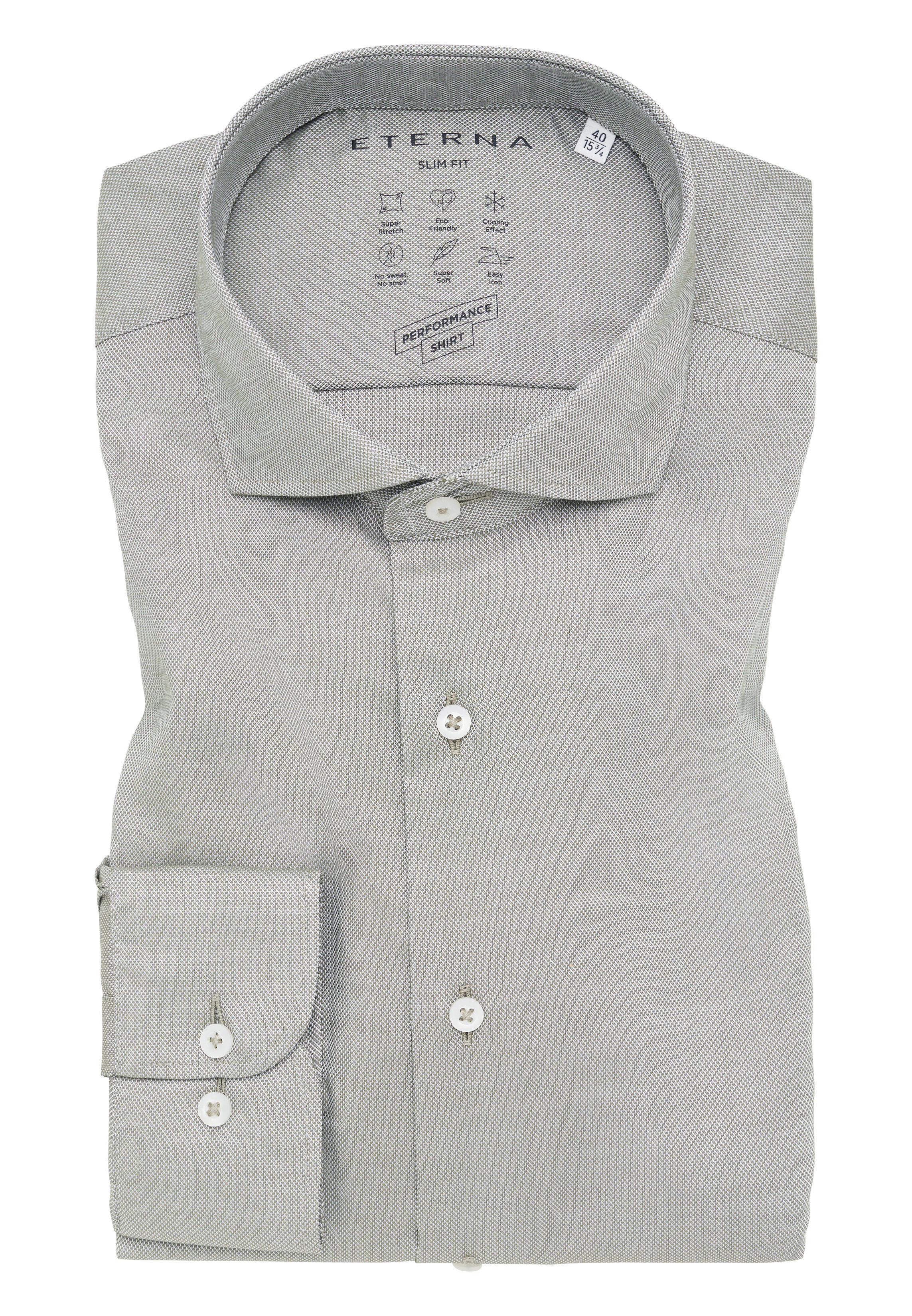 

Мужская рубашка ETERNA, зеленая, Зеленый