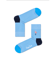 Embroidery Flamingo Half Crew Sock BEFL13 - Embroidery Flamingo Half Crew Sock BEFL13