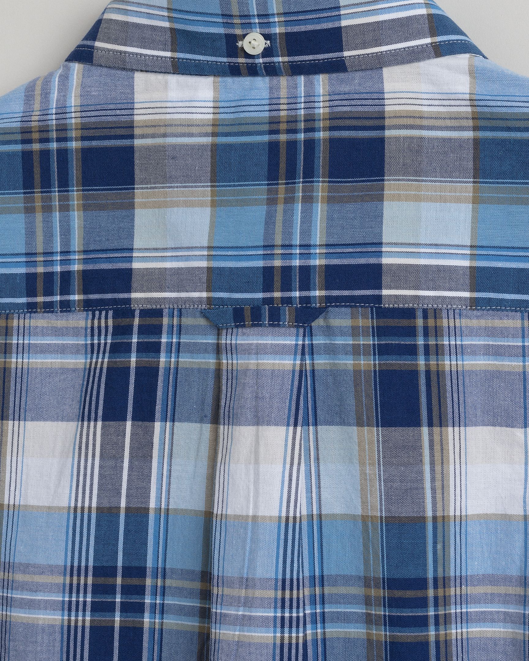 Мужская рубашка Gant, синяя, цвет синий, размер 46 - фото 3