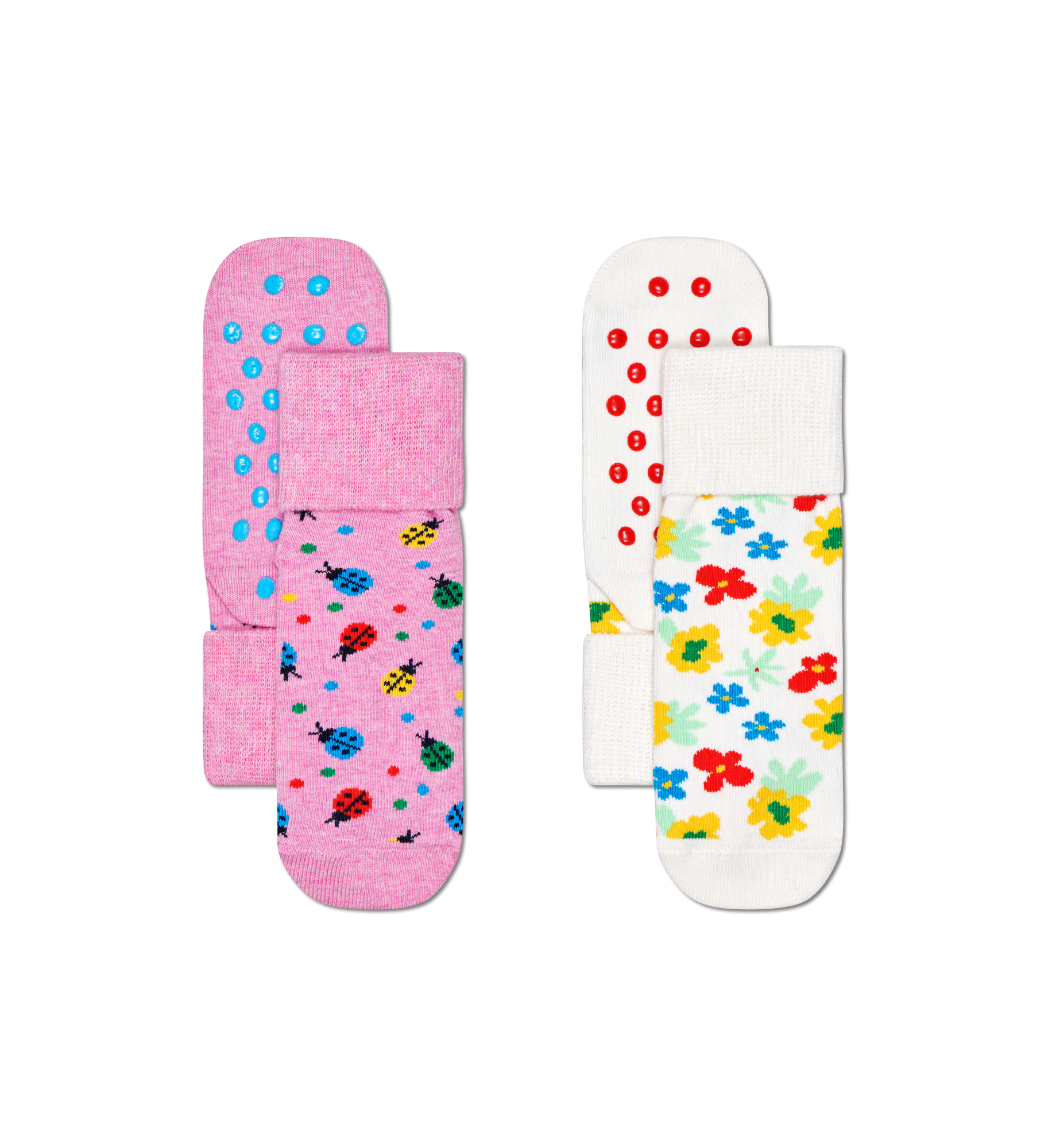 Носки Happy socks 2-Pack Kids Ladybug Anti Slip KLAB19 3000, размер 15