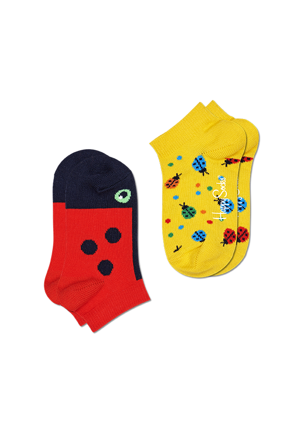 Носки Happy socks 2-Pack Kids Ladybug Low Sock KLAB02 4300, размер 15