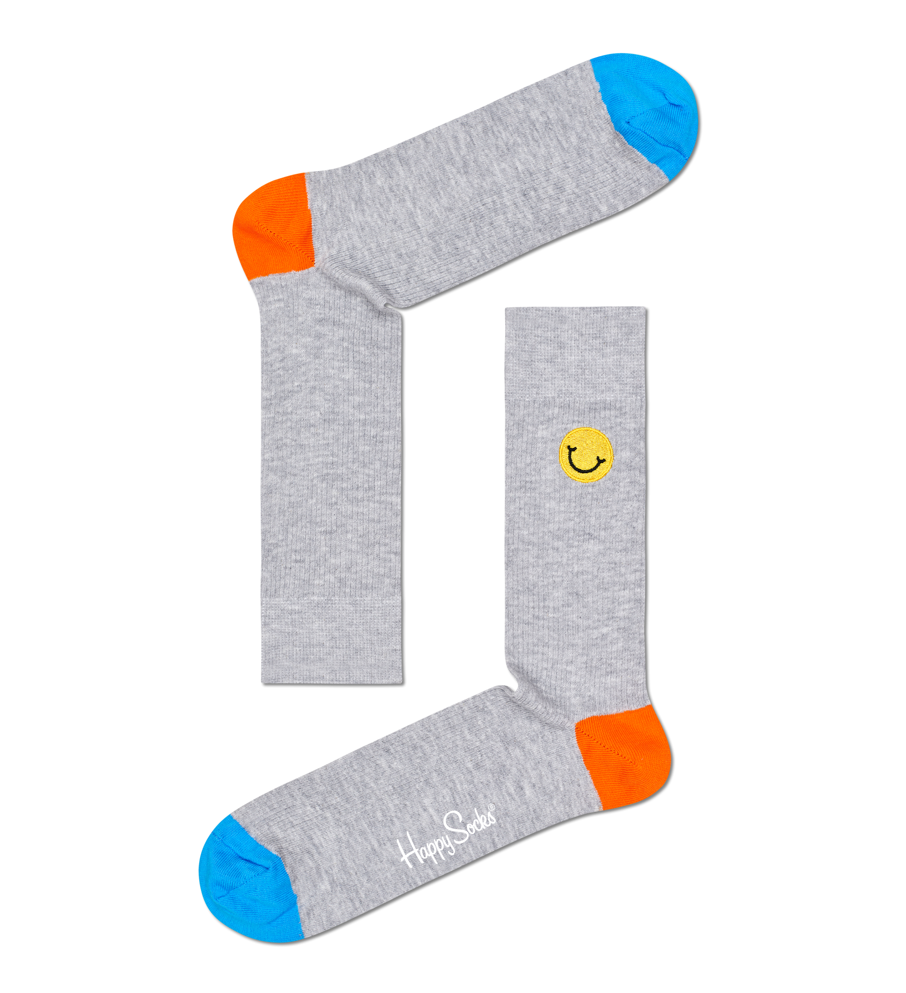 Носки Happy socks Ribbed Embroidery Smiley Sock RESMI01 9700, размер 29