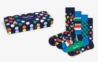 женских, мужских набор из 4 носков Happy socks 4-Pack Navy Socks Gift Set XNAV09, цвет 