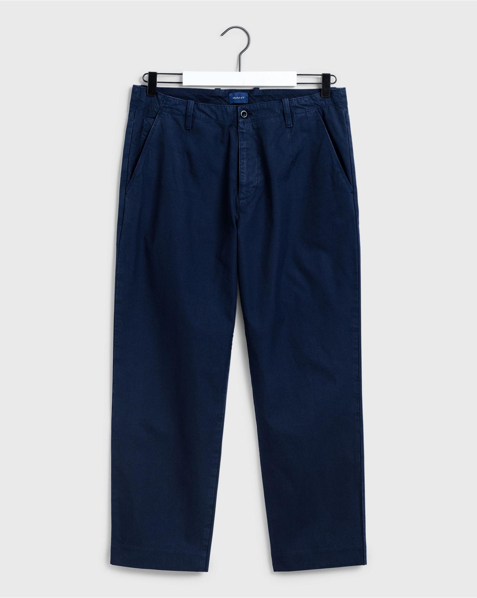 Мужские брюки чинос Gant, синие, цвет синий, размер 33