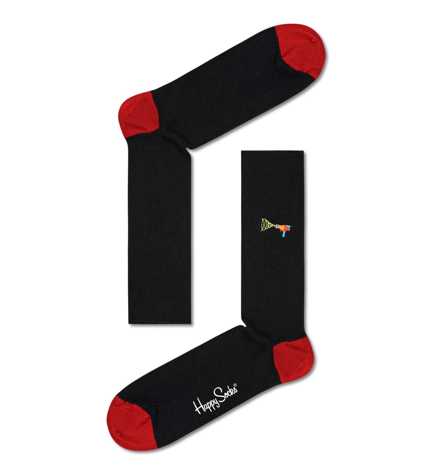 

Носки Happy socks Ribbed Embroidery Lazer Quest Sock RELAZ01 9300