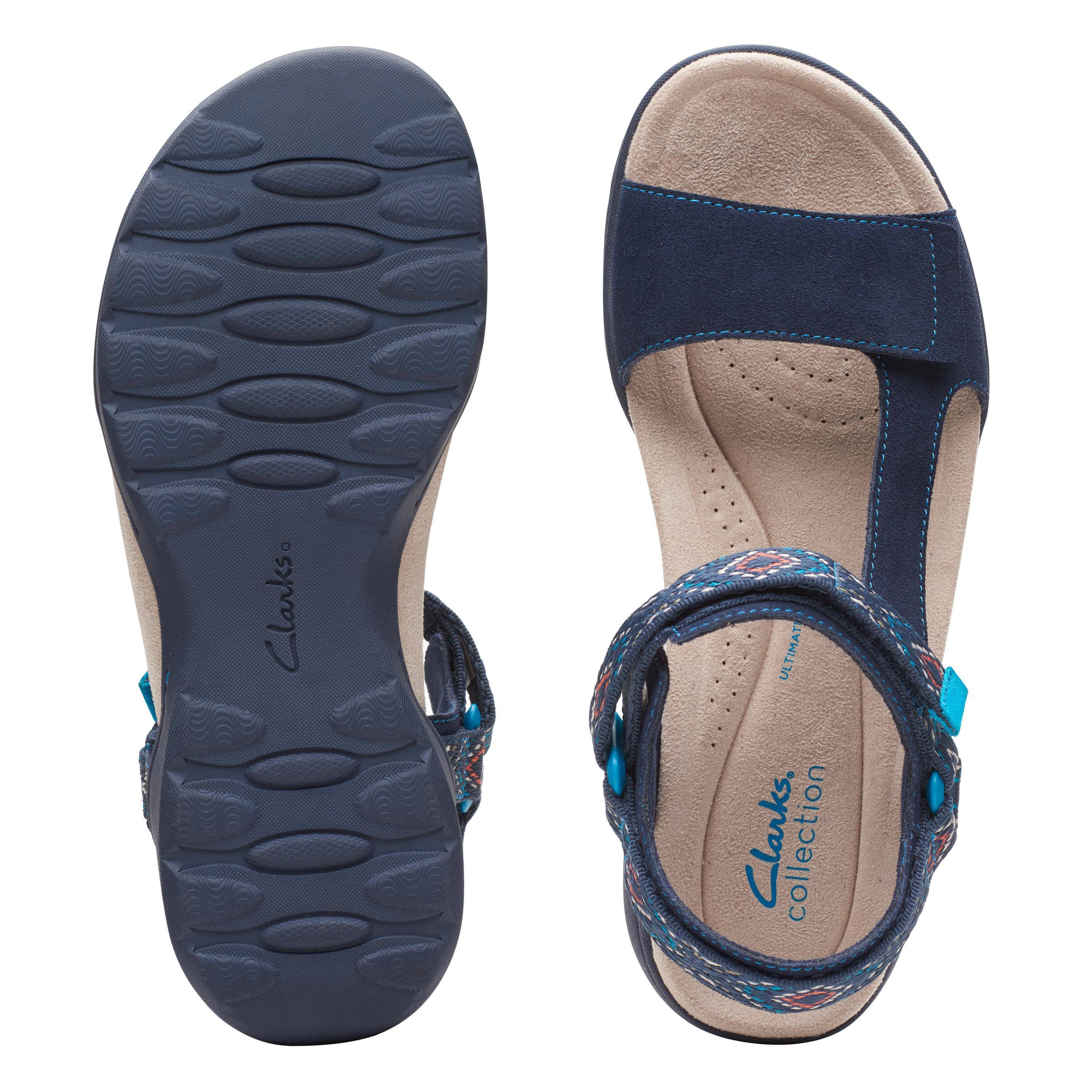 Женские сандалии Clarks (Amanda Step 26165095), синие, цвет синий, размер 36 - фото 7