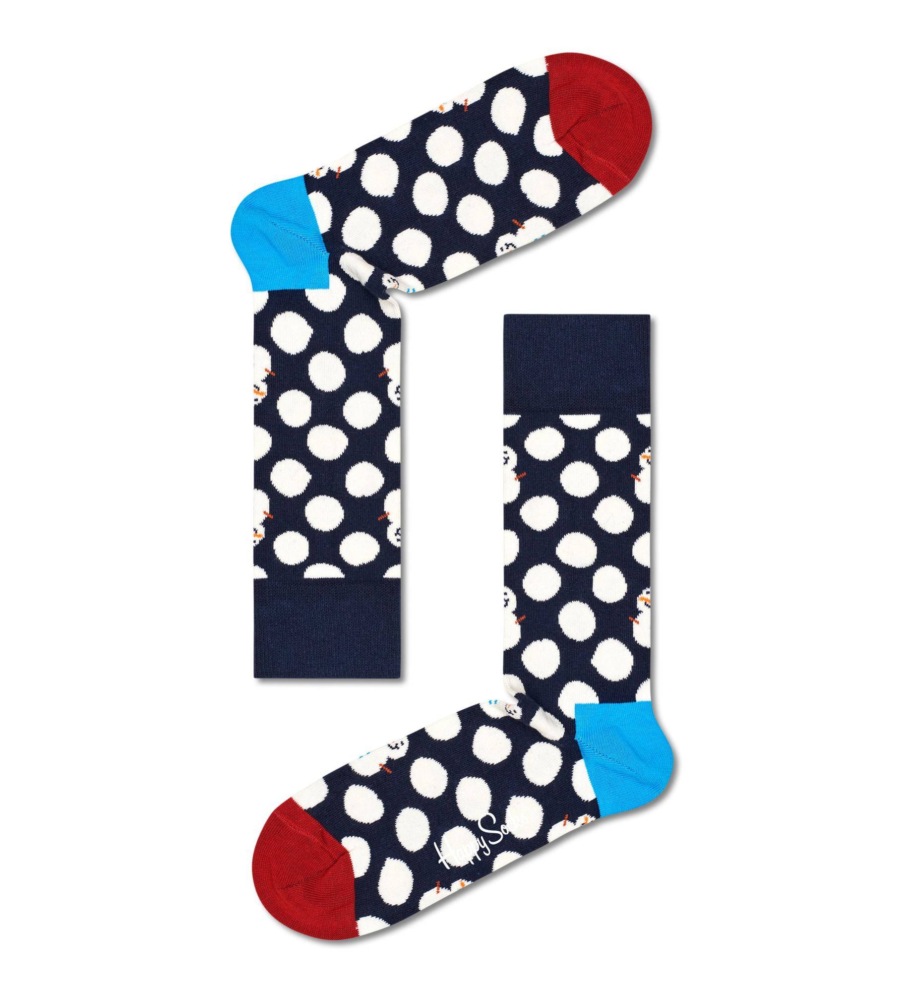 Носки Happy socks Big Dot Snowman Sock BDS01 6500, размер 25