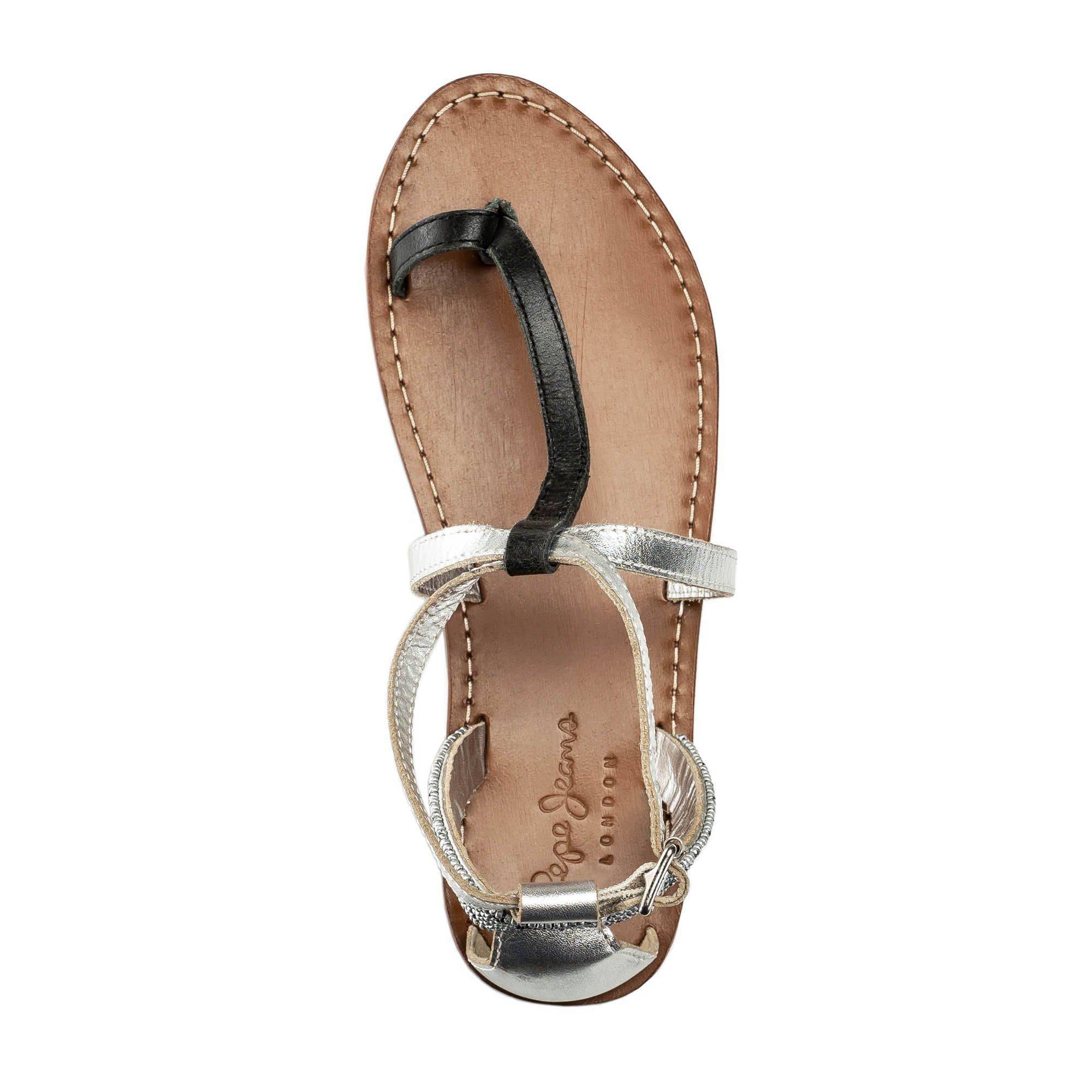 Женские сандалии Pepe Jeans London(JANE STRAPS METALLIC PLS90188), серебряные, цвет серебряный, размер 40 - фото 6