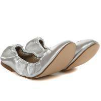 Женские балетки Buffalo shoes, серебряные, арт: 1520069