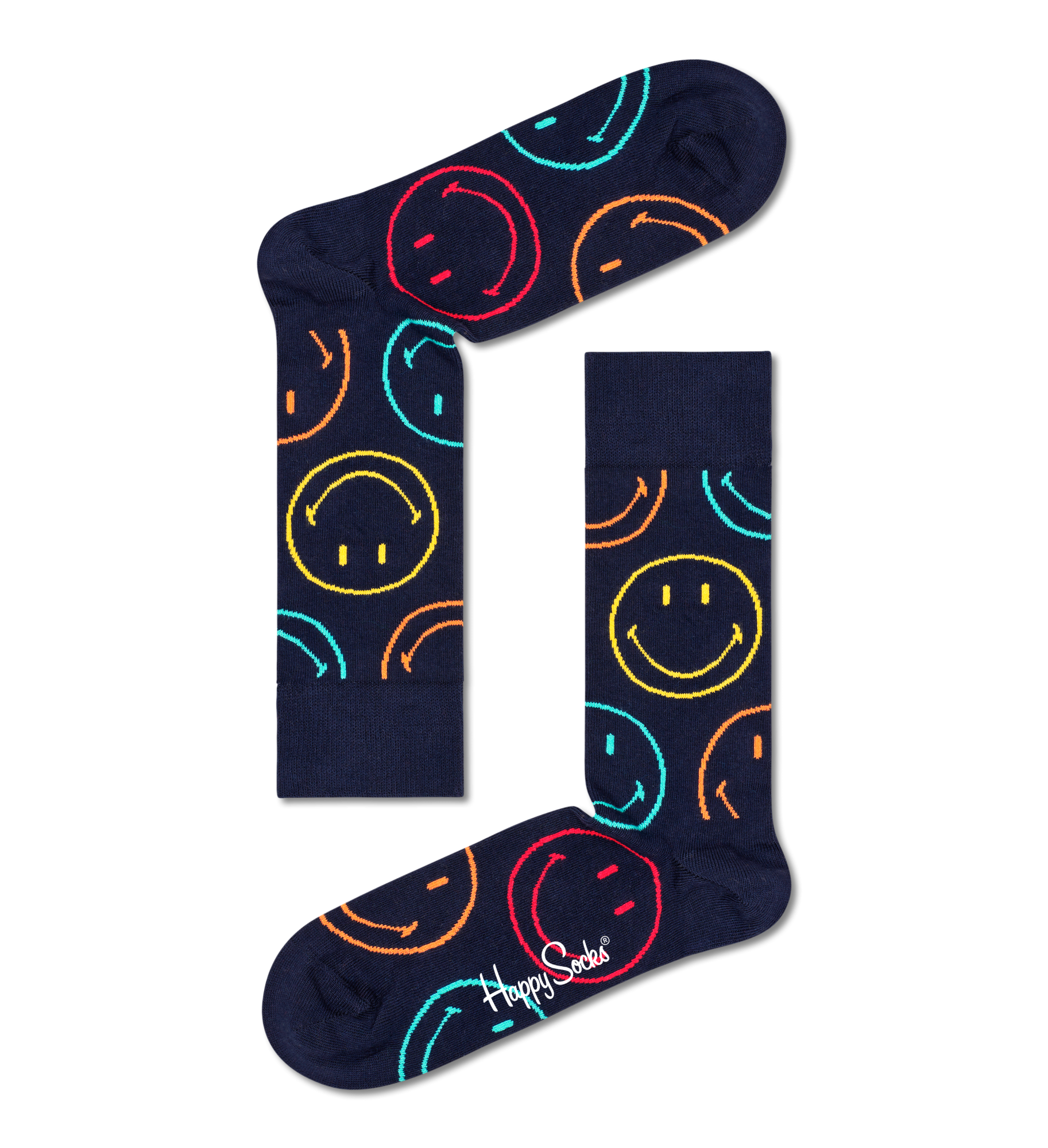 Носки Happy socks collaboration Distorted Smiley Sock SMY01 6501, размер 29 - фото 1
