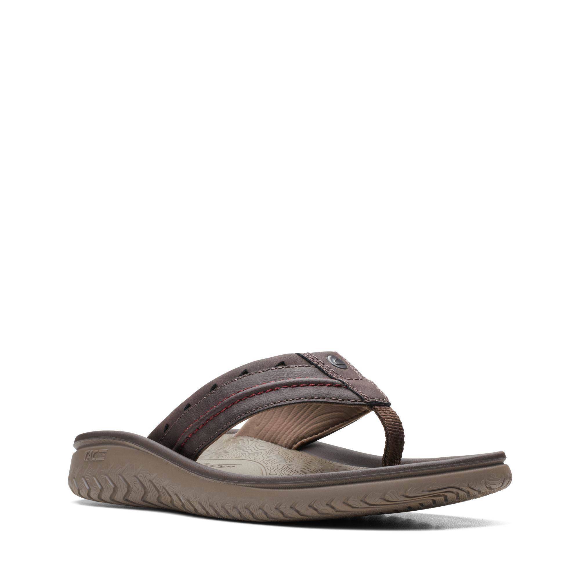 

Мужские вьетнамки Clarks, коричневые, Коричневый