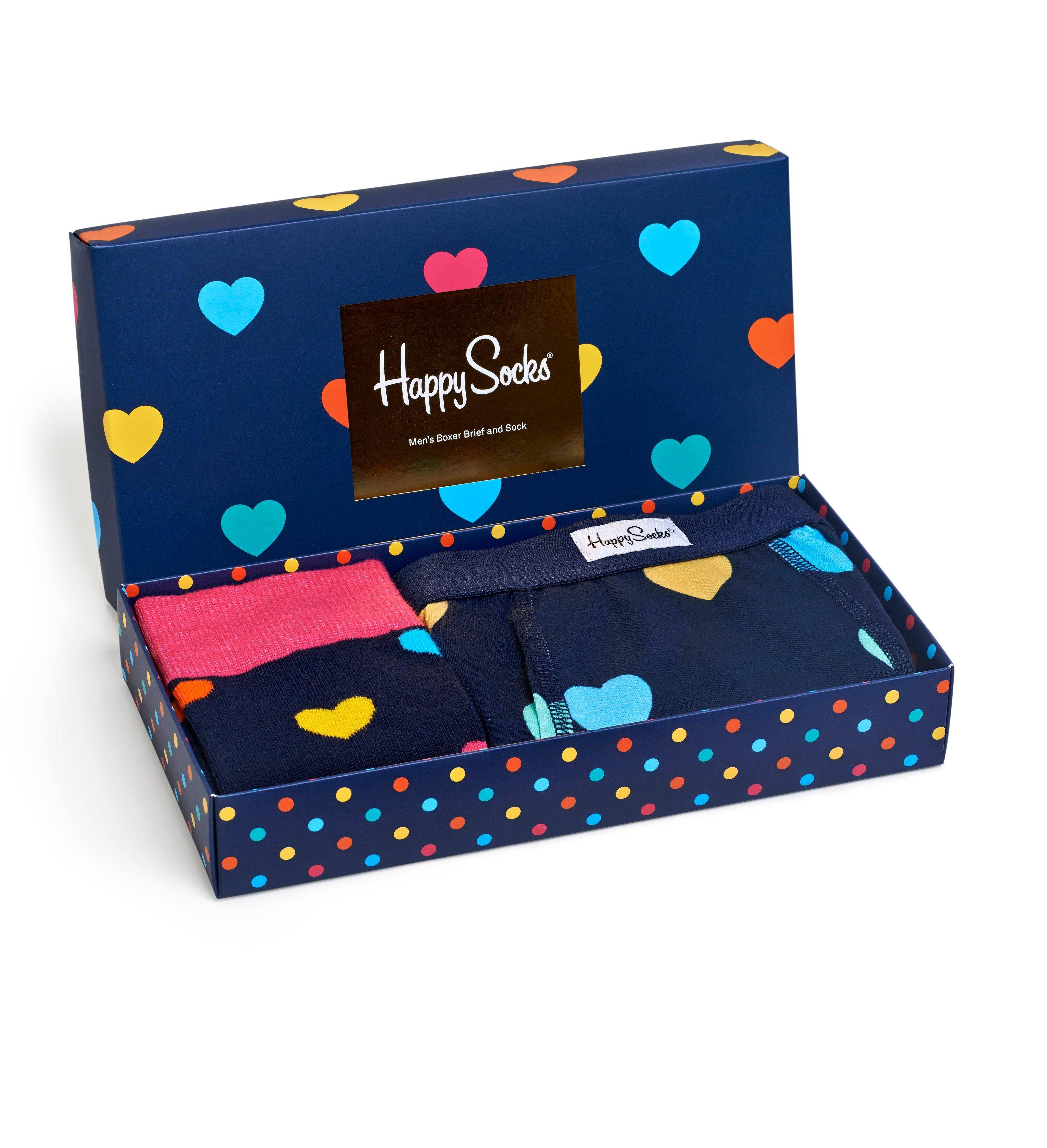 

Носки Happy socks Men's Boxer Brief and Sock VALENTINES box XHA61