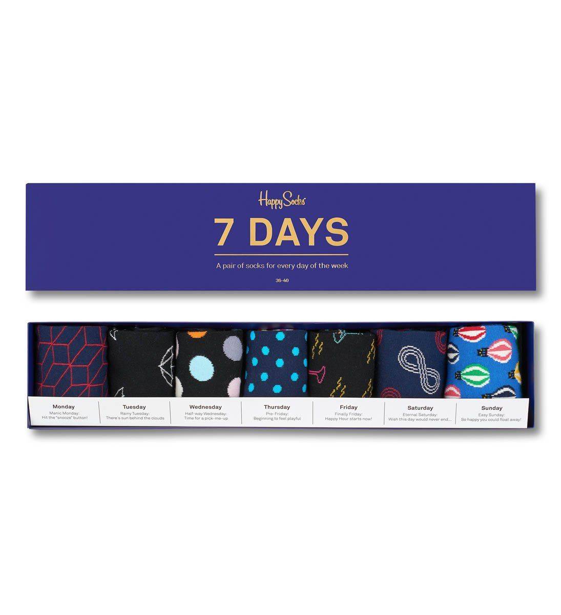 Носки Happy socks 7-day Gift Box XSNI08 6001 4390₽