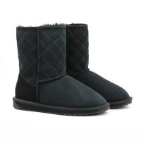 Женские полусапоги из овчины (угги) EMU Australia, черные, арт: W12068