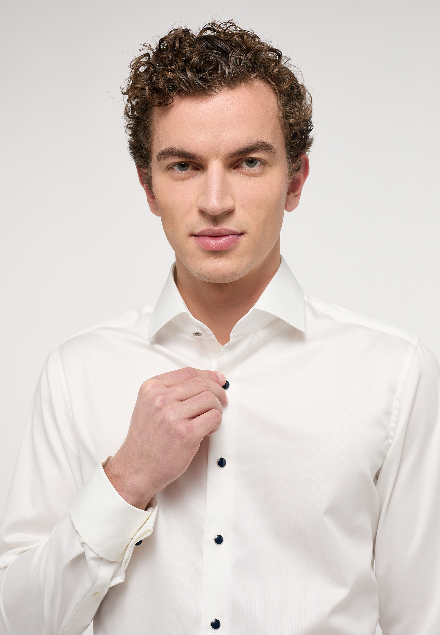 

Мужская рубашка ETERNA, бежевая, Бежевый