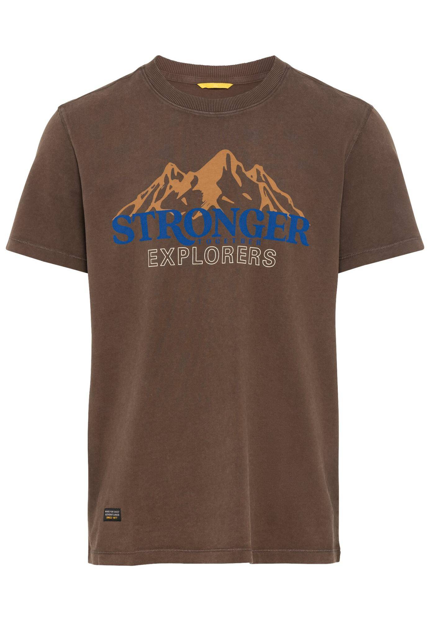 Мужская футболка Camel Active, коричневая, цвет коричневый, размер 56